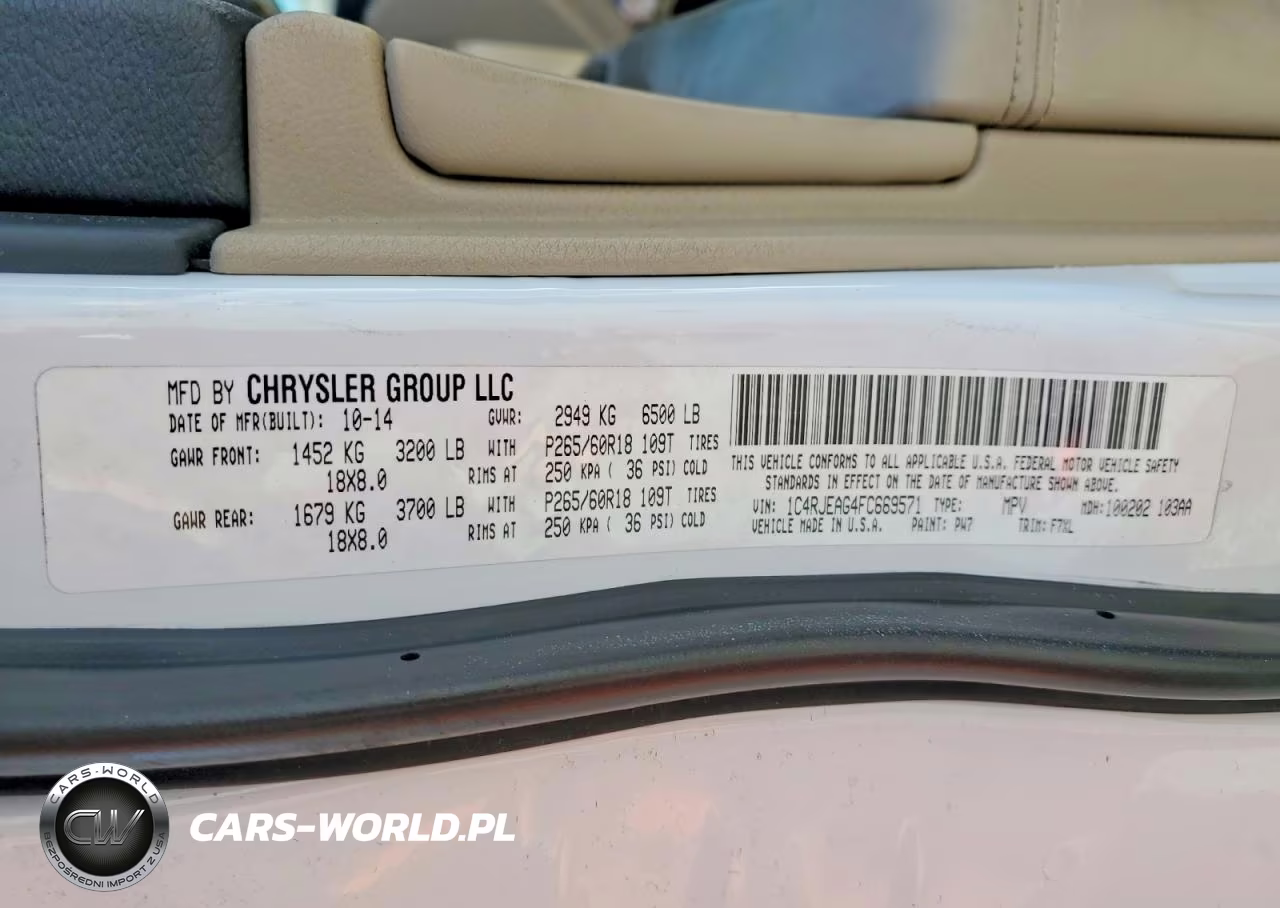 2015 Jeep Grand Cherokee Laredo VIN:1C4RJEAG4FC669571 - 13