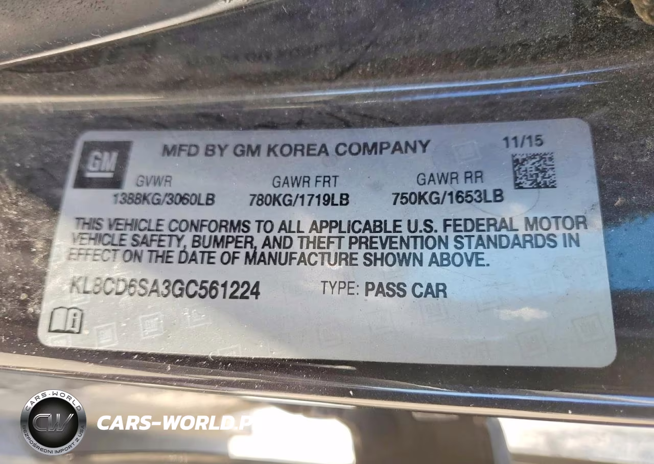 2016 Chevrolet Spark 1Lt VIN:KL8CD6SA3GC561224 - 13