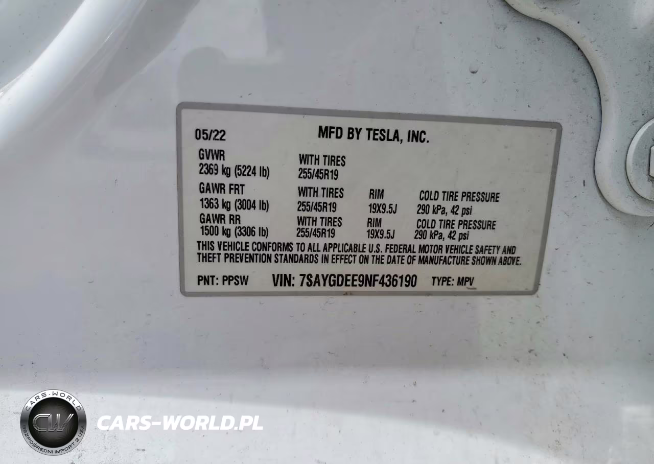2022 Tesla Model Y VIN:7SAYGDEE9NF436190 - 13
