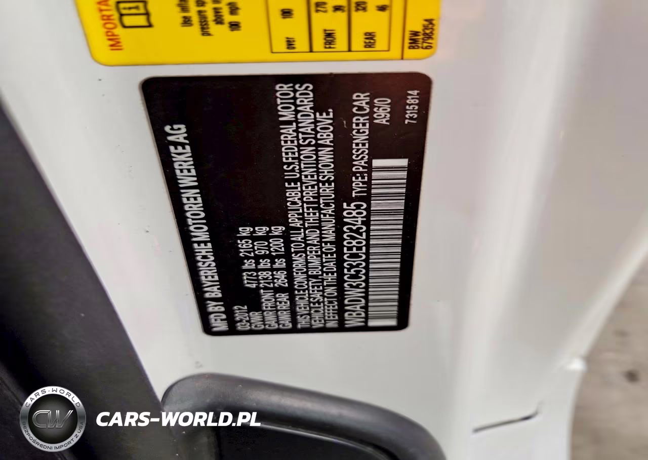 2012 BMW 328 I VIN:WBADW3C53CE823485 - 12