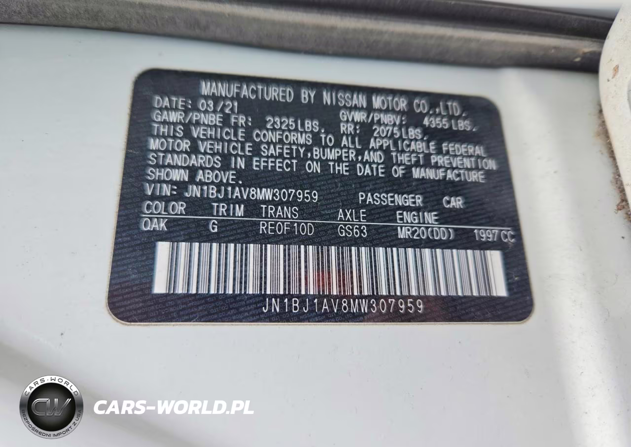 2021 Nissan Rogue Sport S VIN:JN1BJ1AV8MW307959 - 13