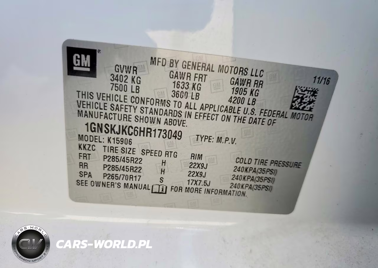 2017 Chevrolet Suburban K1500 Premier VIN:1GNSKJKC6HR173049 - 14
