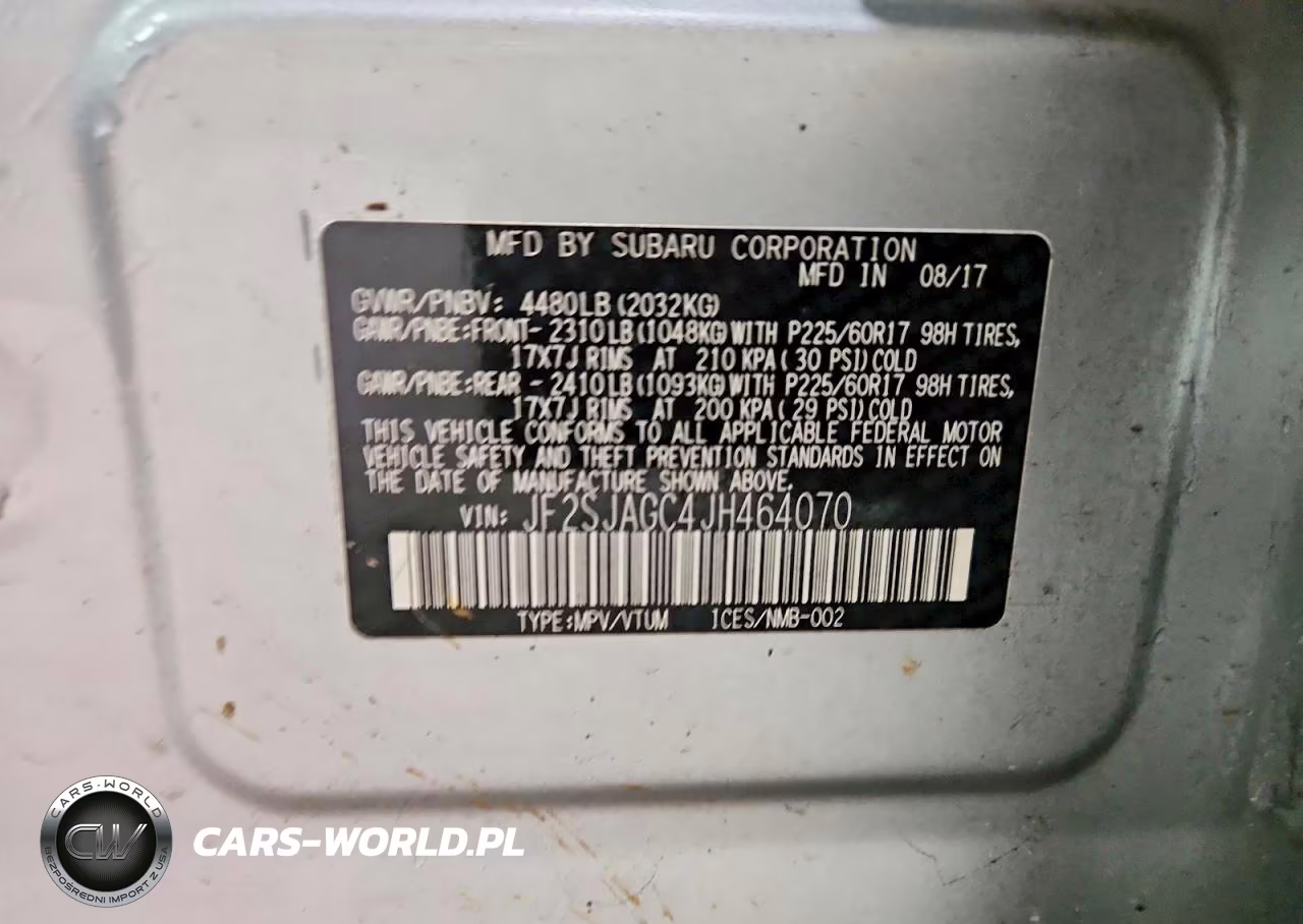 2018 Subaru Forester 2.5I Premium VIN:JF2SJAGC4JH464070 - 13