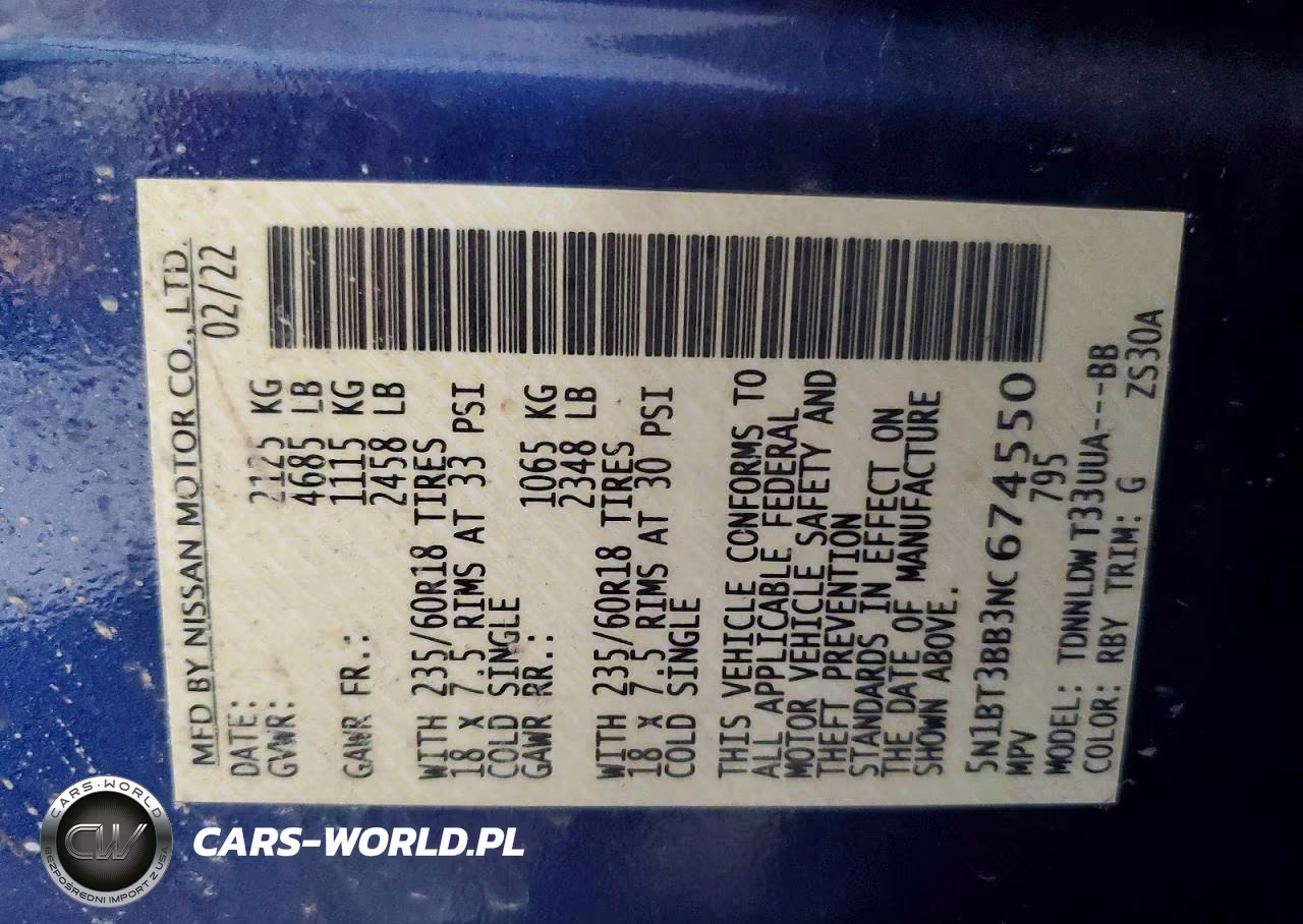 2022 Nissan Rogue Sv VIN:5N1BT3BB3NC674550 - 14