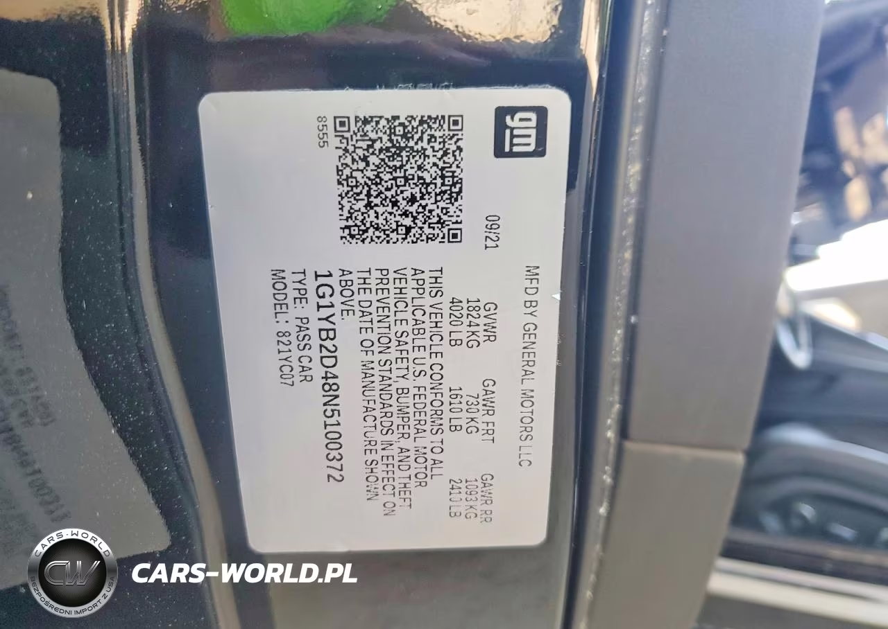 2022 Chevrolet Corvette Stingray 2Lt VIN:1G1YB2D48N5100372 - 13