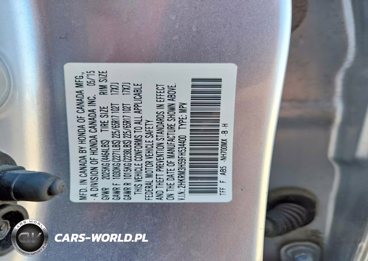 2015 Honda Cr-V Ex VIN:2HKRM3H59FH534400 - 13