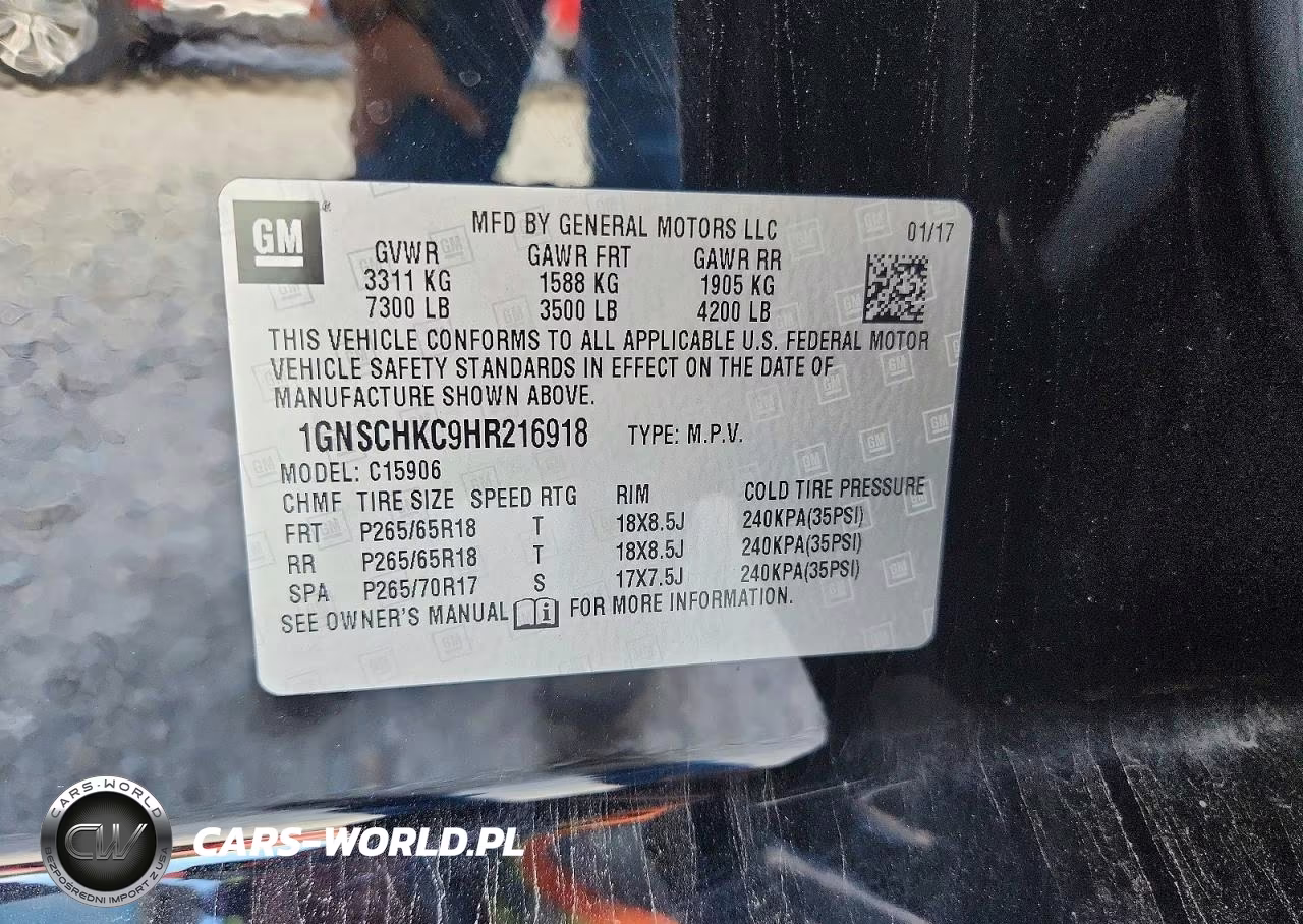 2017 Chevrolet Suburban C1500 Lt VIN:1GNSCHKC9HR216918 - 13