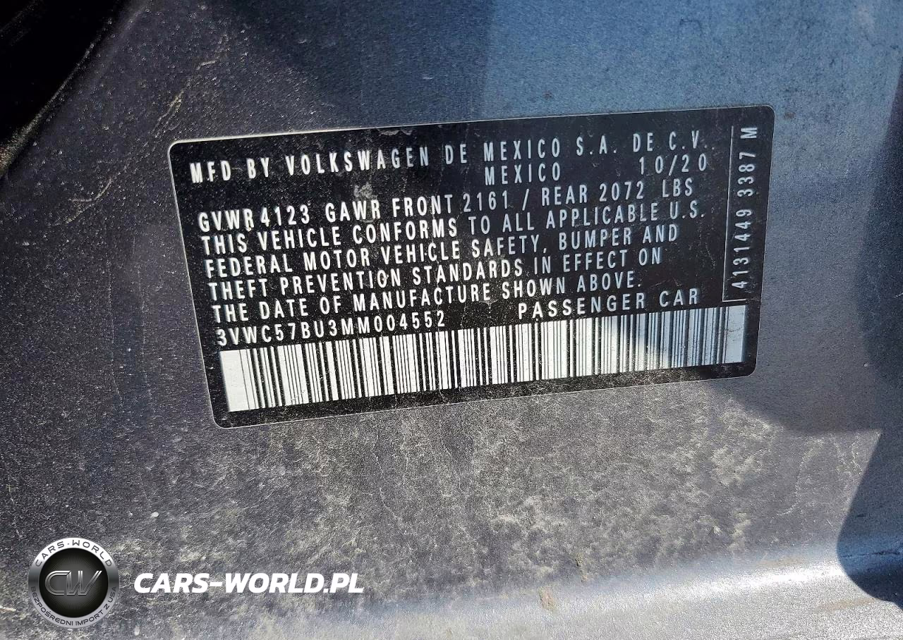 2021 Volkswagen Jetta S VIN:3VWC57BU3MM004552 - 12