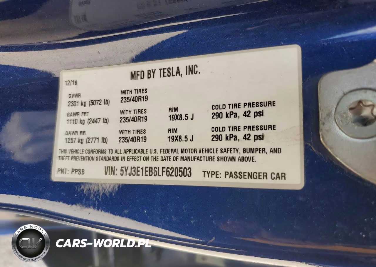 2020 Tesla Model 3 VIN:5YJ3E1EB6LF620503 - 13