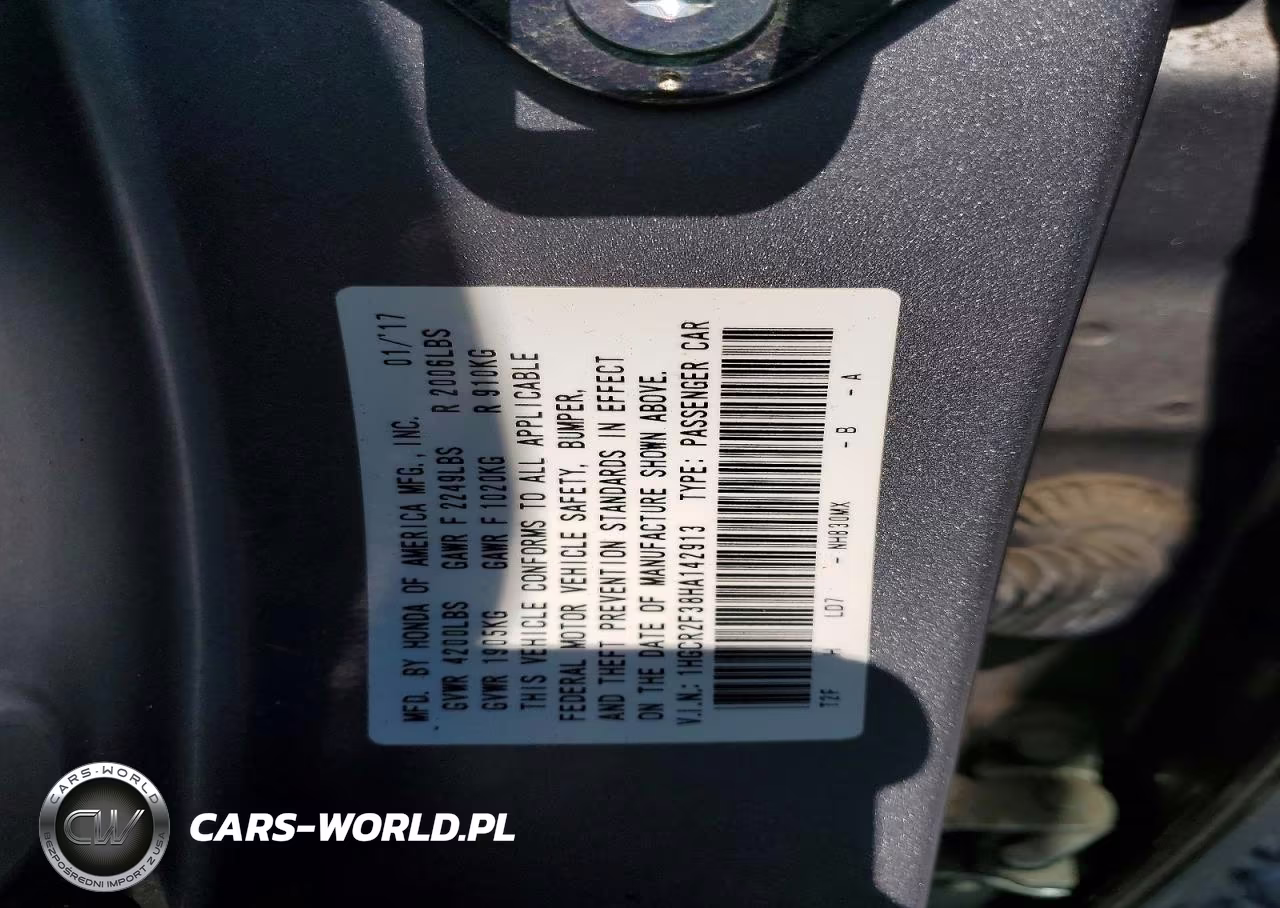 2017 Honda Accord Lx VIN:1HGCR2F38HA142913 - 12