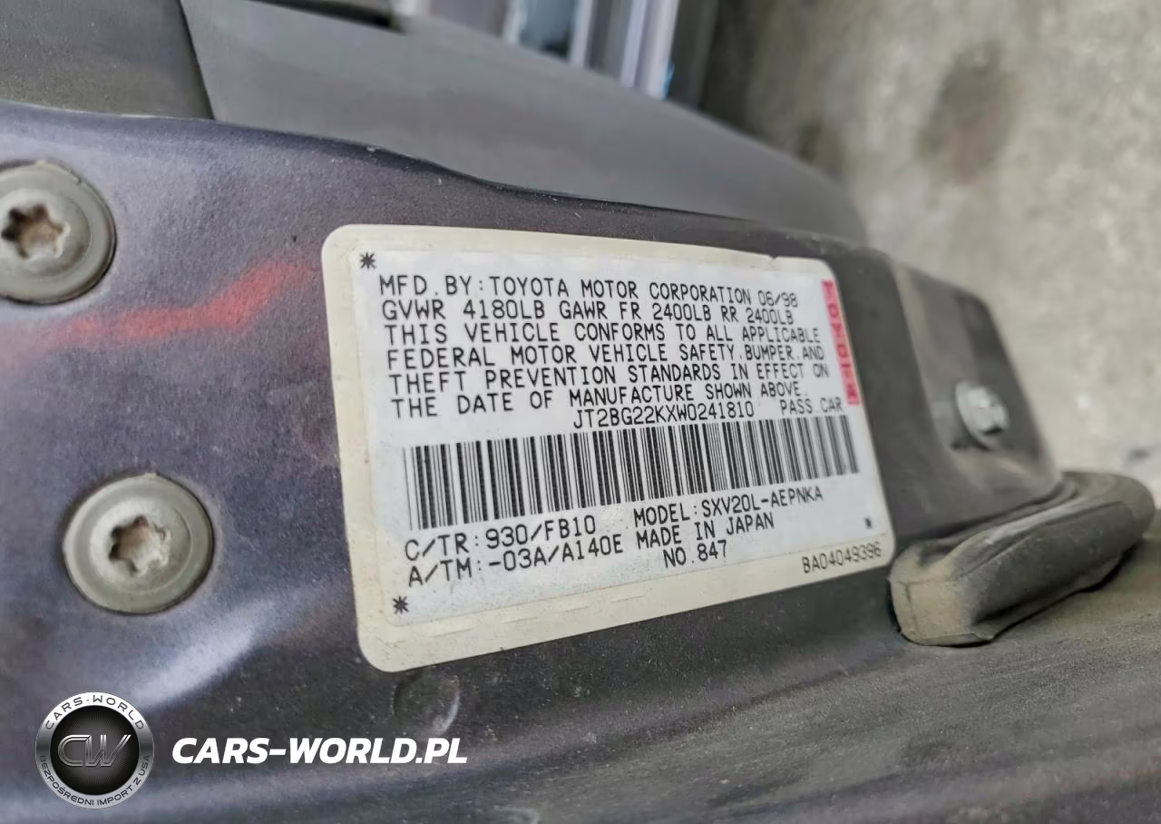 1998 Toyota Camry Le VIN:JT2BG22KXW0241810 - 12