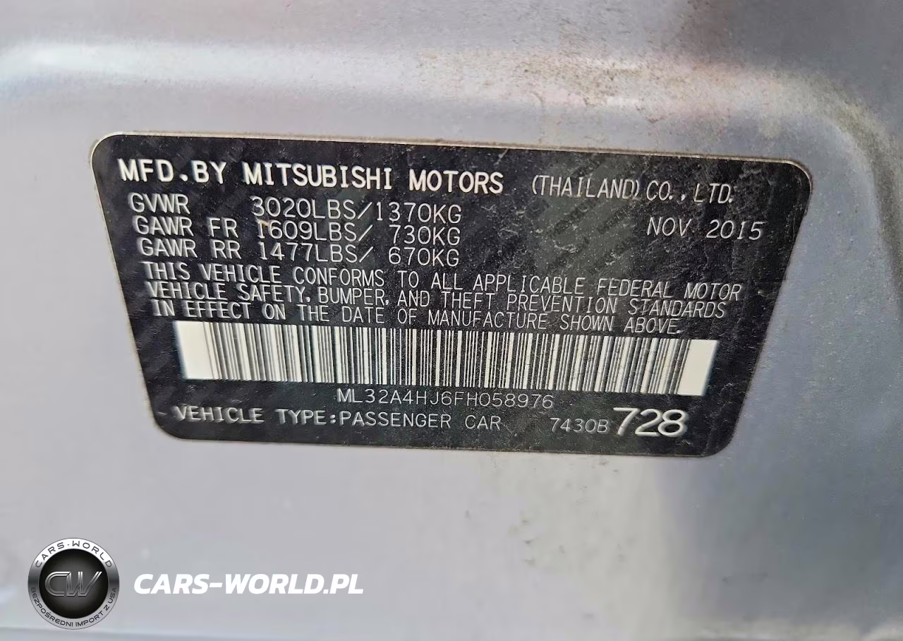 2015 Mitsubishi Mirage Es VIN:ML32A4HJ6FH058976 - 13