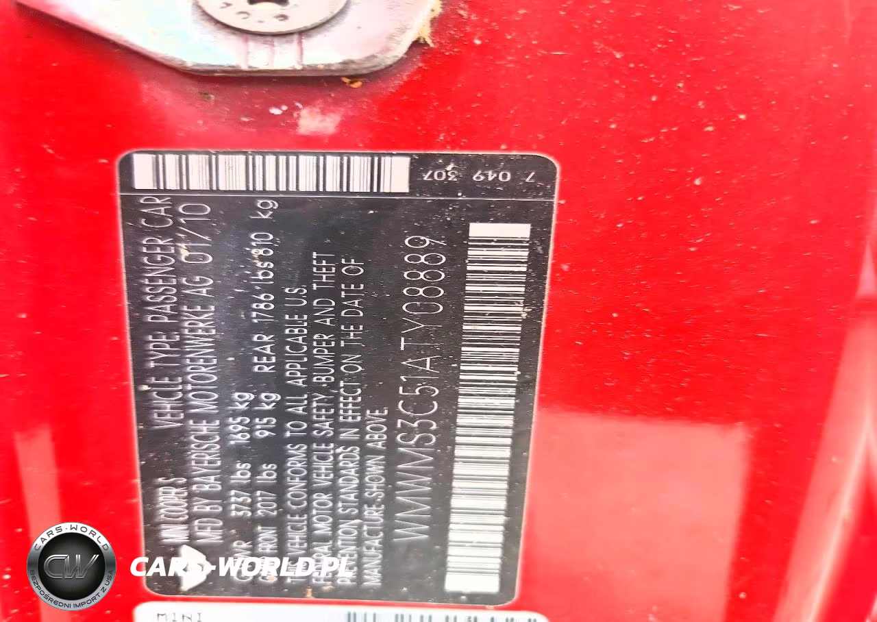 2010 Mini Cooper S VIN:WMWMS3C51ATY08889 - 12