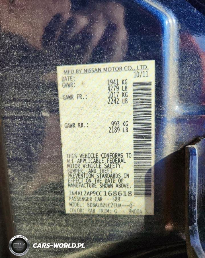 2012 Nissan Altima 2.5 VIN:1N4AL2AP9CC168618 - 13