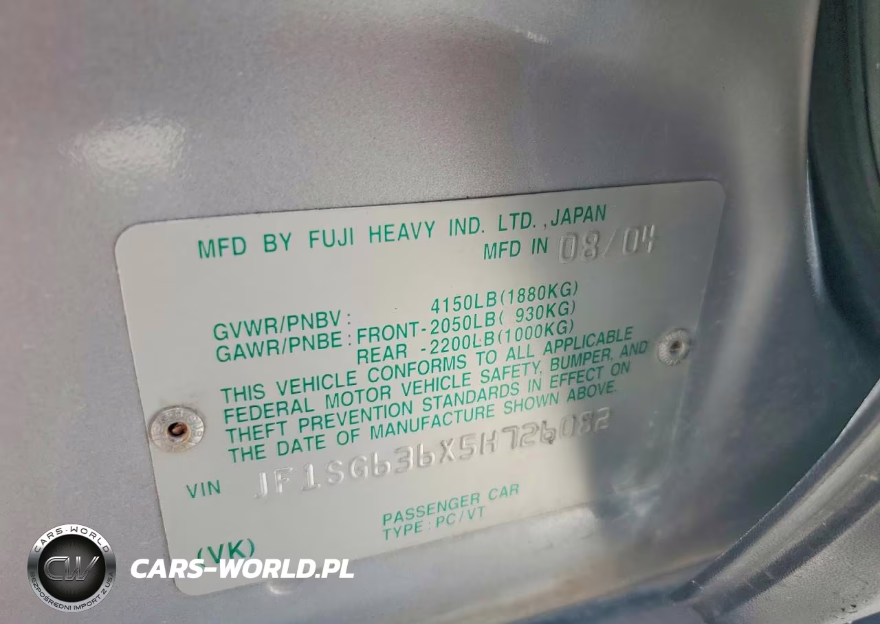 2005 Subaru Forester 2.5X VIN:JF1SG636X5H726082 - 14