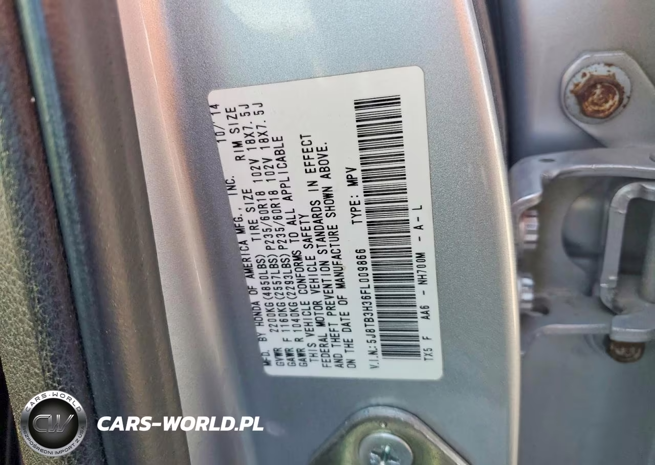 2015 Acura Rdx VIN:5J8TB3H36FL009866 - 13