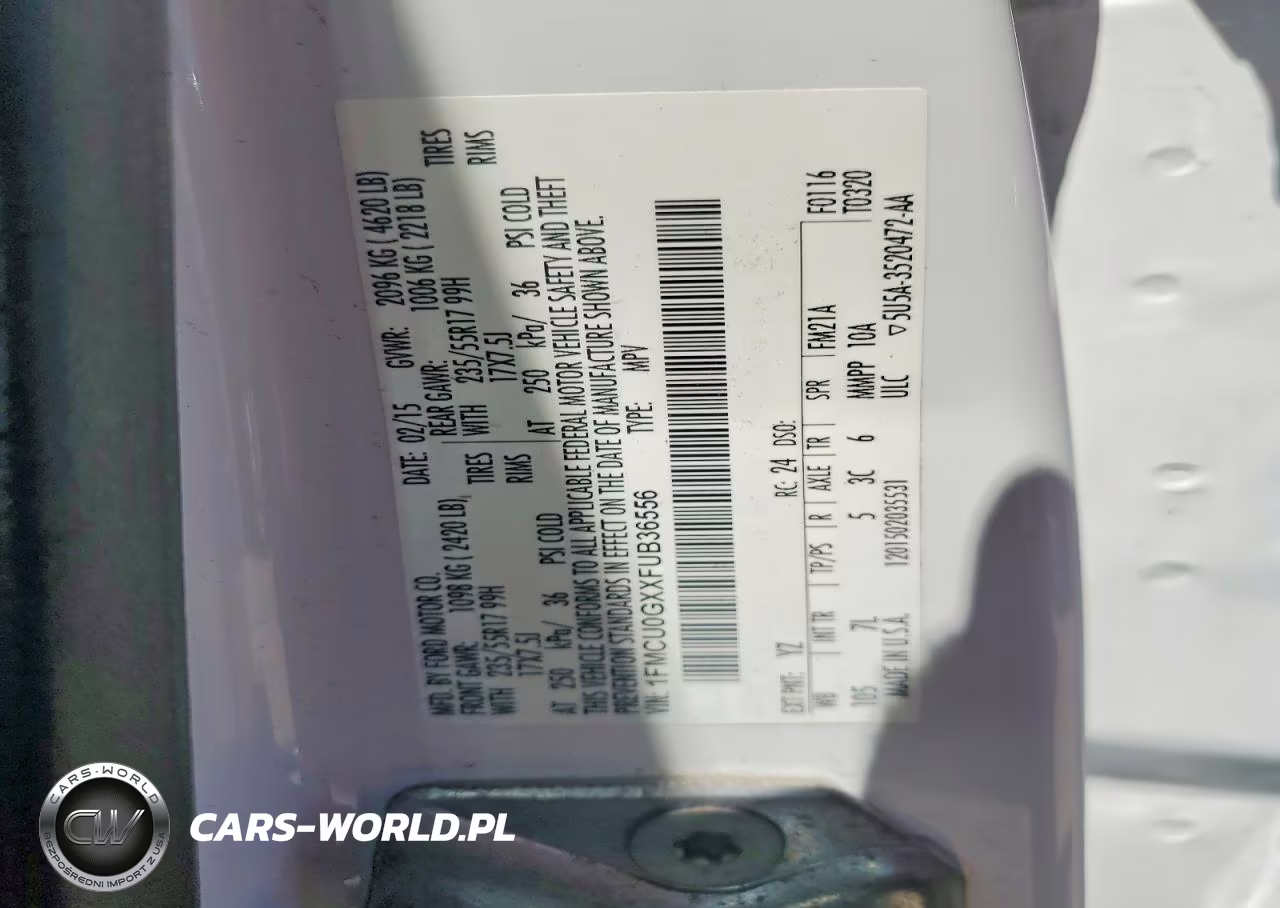 2015 Ford Escape Se VIN:1FMCU0GXXFUB36556 - 13