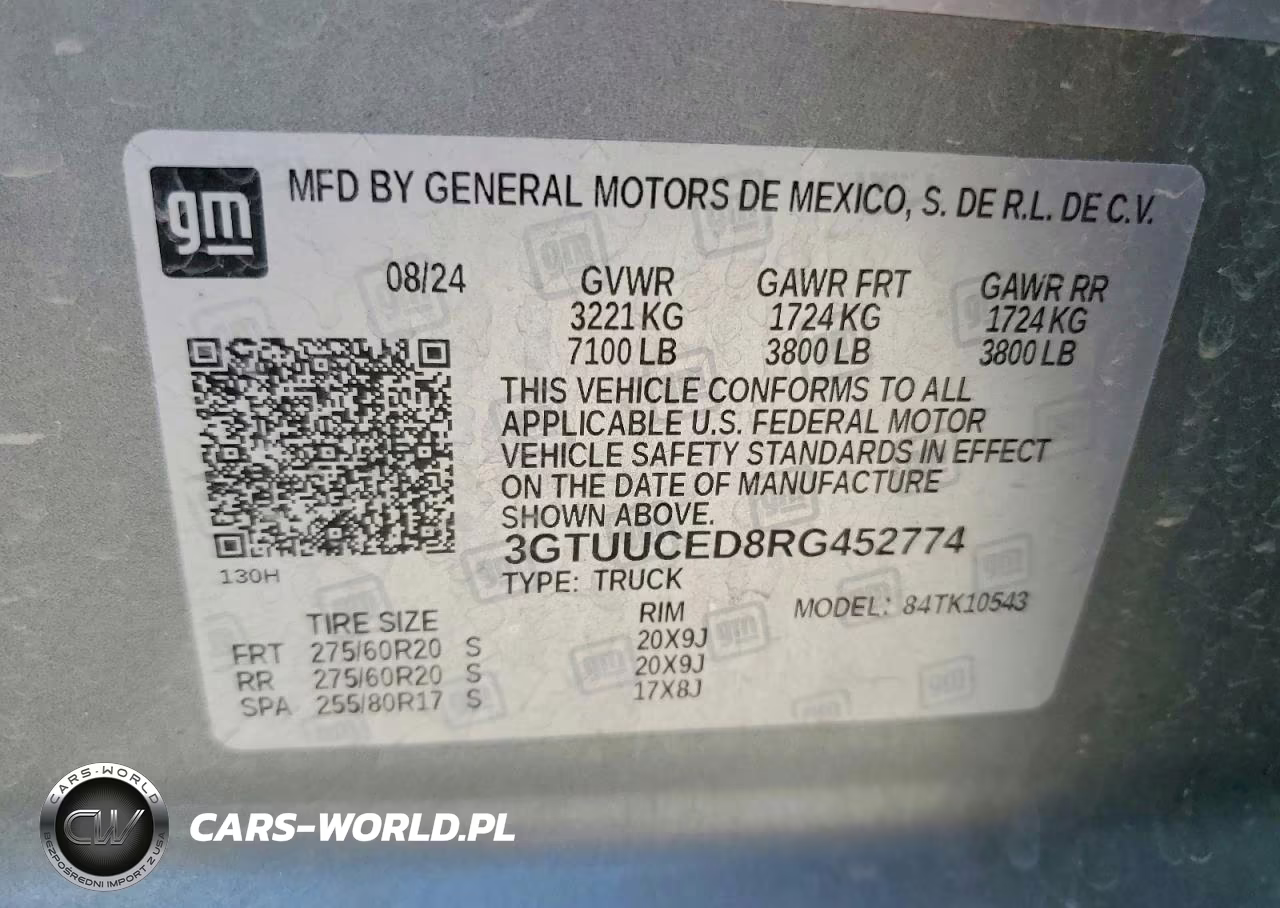 2024 GMC Sierra K1500 Elevation VIN:3GTUUCED8RG452774 - 12