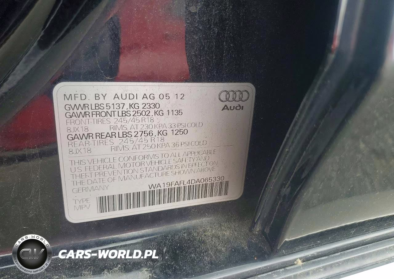 2013 Audi A4 Allroad Premium VIN:WA19FAFL4DA065330 - 12