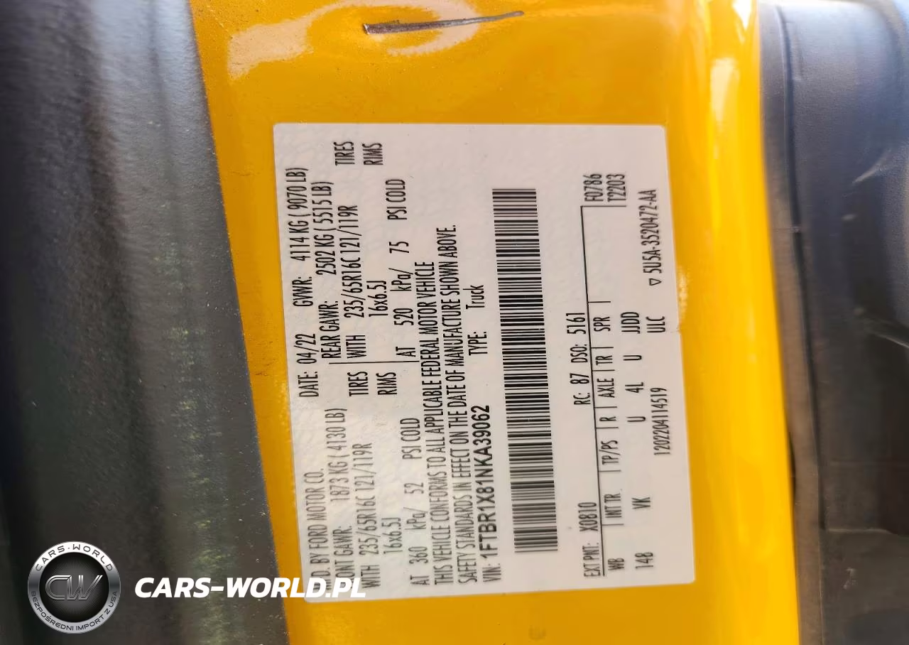 2022 Ford Transit T-250 VIN:1FTBR1X81NKA39062 - 13