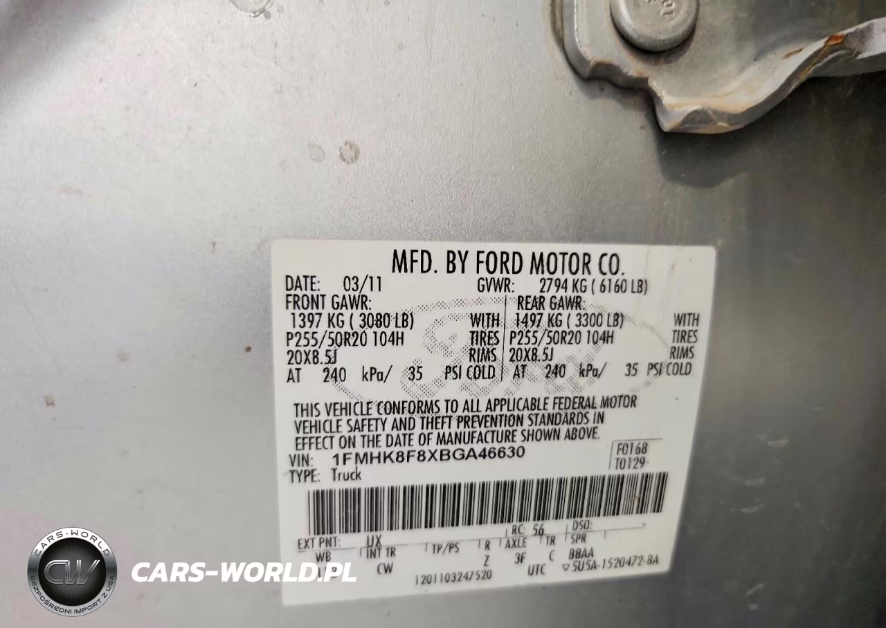 2011 Ford Explorer Limited VIN:1FMHK8F8XBGA46630 - 12