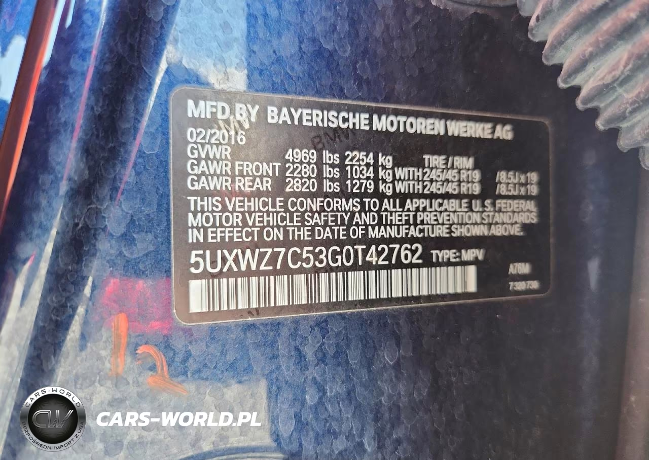 2016 BMW X3 Sdrive28I VIN:5UXWZ7C53G0T42762 - 13