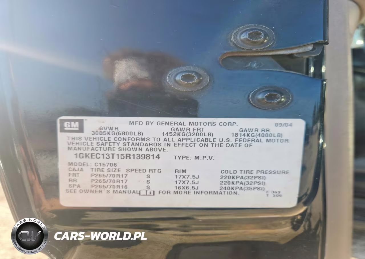 2005 GMC Yukon VIN:1GKEC13T15R139814 - 13