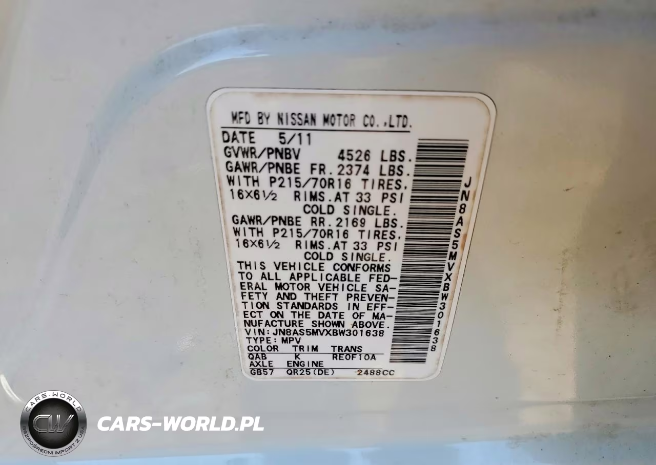2011 Nissan Rogue S VIN:JN8AS5MVXBW301638 - 14