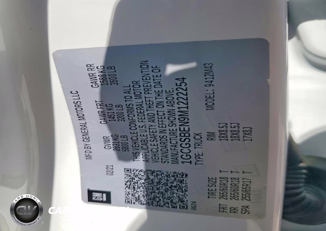 2021 Chevrolet Colorado VIN:1GCGSBEN9M1222254 - 12