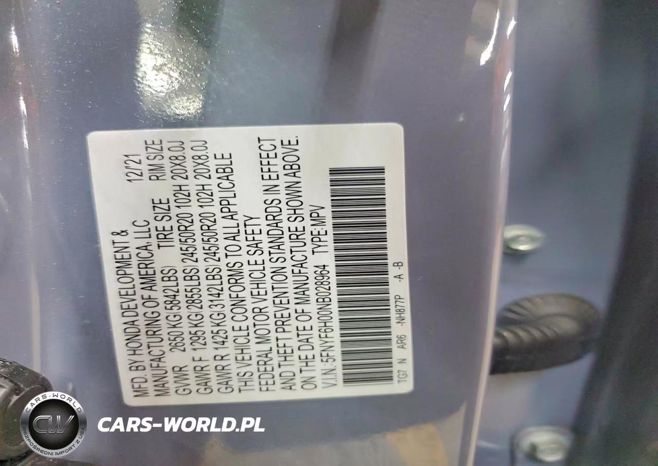 2022 Honda Pilot Elite VIN:5FNYF6H00NB028964 - 12