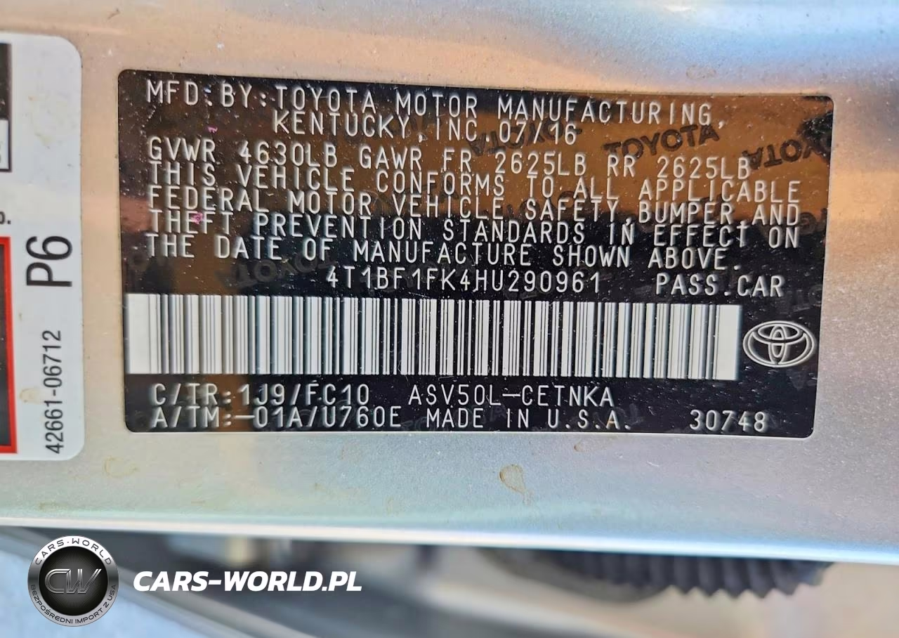 2017 Toyota Camry Le VIN:4T1BF1FK4HU290961 - 12