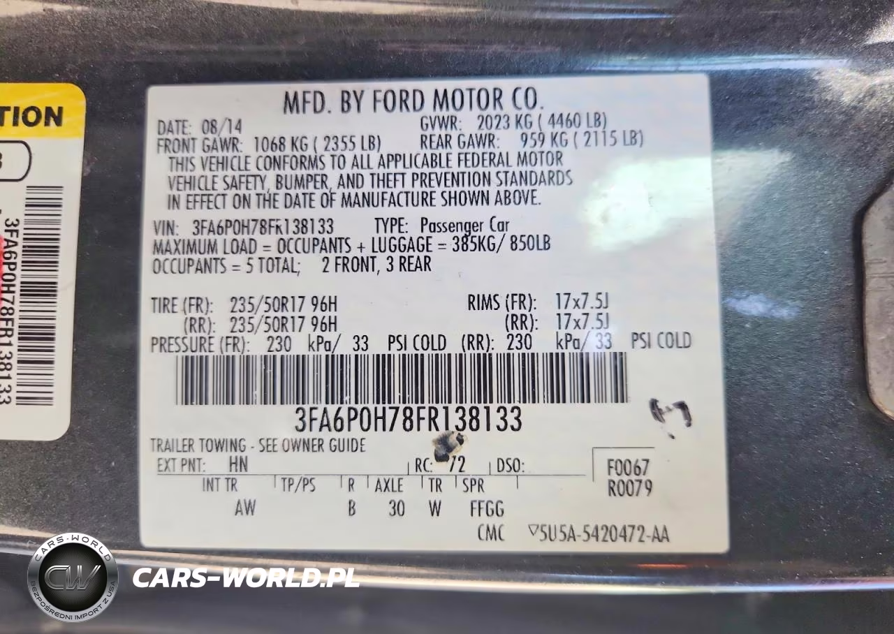 2015 Ford Fusion Se VIN:3FA6P0H78FR138133 - 12