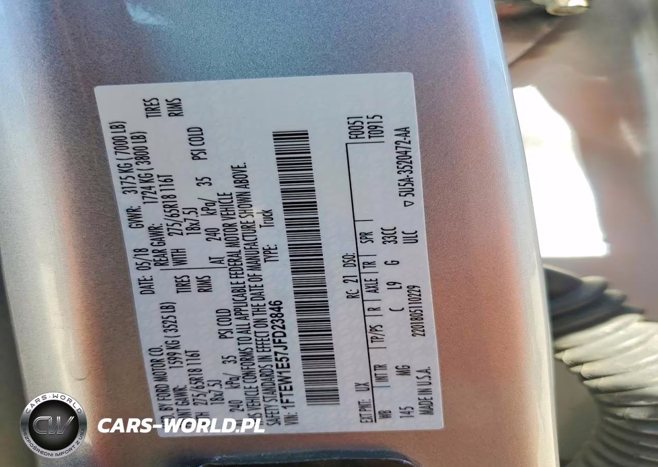 2018 Ford F150 Supercrew VIN:1FTEW1E57JFD23846 - 12