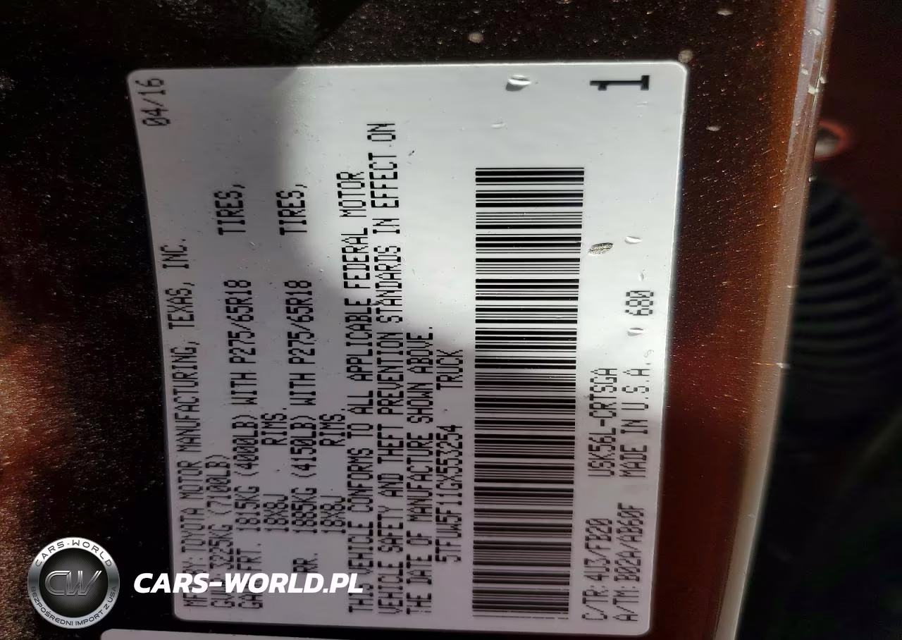 2016 Toyota Tundra Sr5 VIN:5TFUW5F11GX553254 - 12
