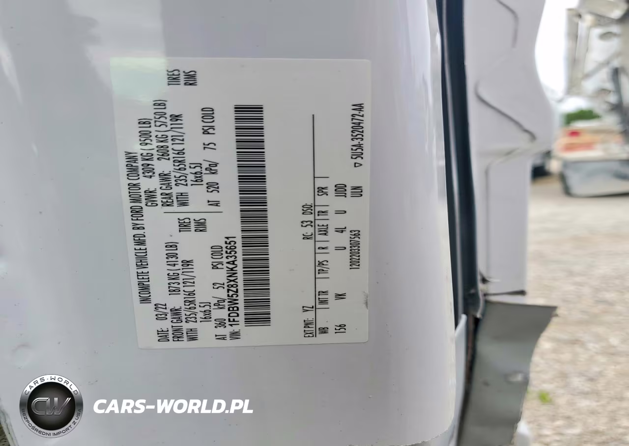 2022 Ford Transit T-350 VIN:1FDBW5Z8XNKA35651 - 14