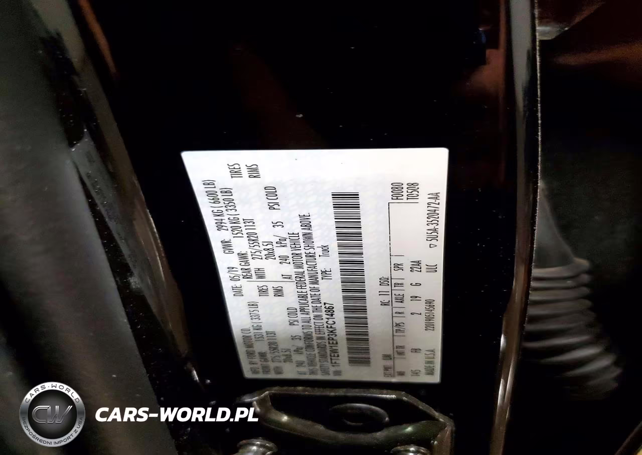 2019 Ford F150 Supercrew VIN:1FTEW1EP3KFC14867 - 13