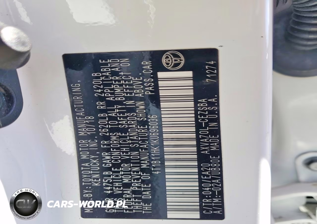 2019 Toyota Camry Se VIN:4T1B11HK1KU696036 - 13