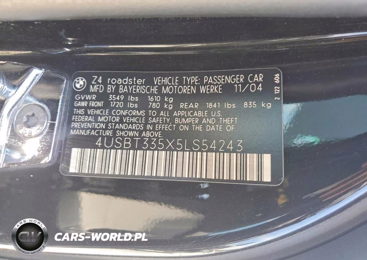 2005 BMW Z4 2.5 VIN:4USBT335X5LS54243 - 12