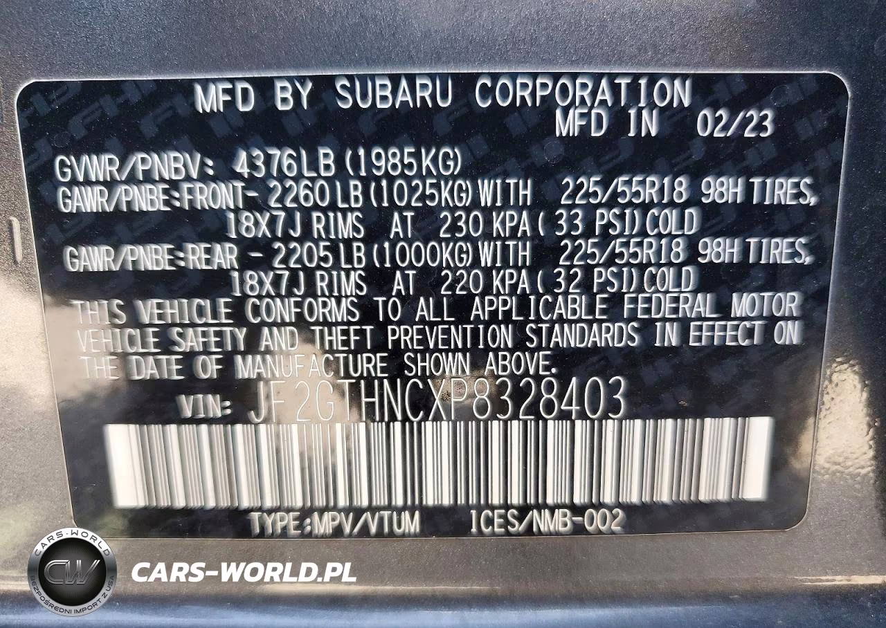 2023 Subaru Crosstrek Limited VIN:JF2GTHNCXP8328403 - 13