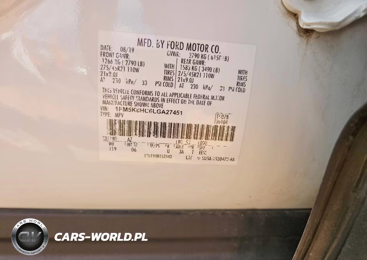 2020 Ford Explorer Platinum VIN:1FM5K8HC6LGA27451 - 13
