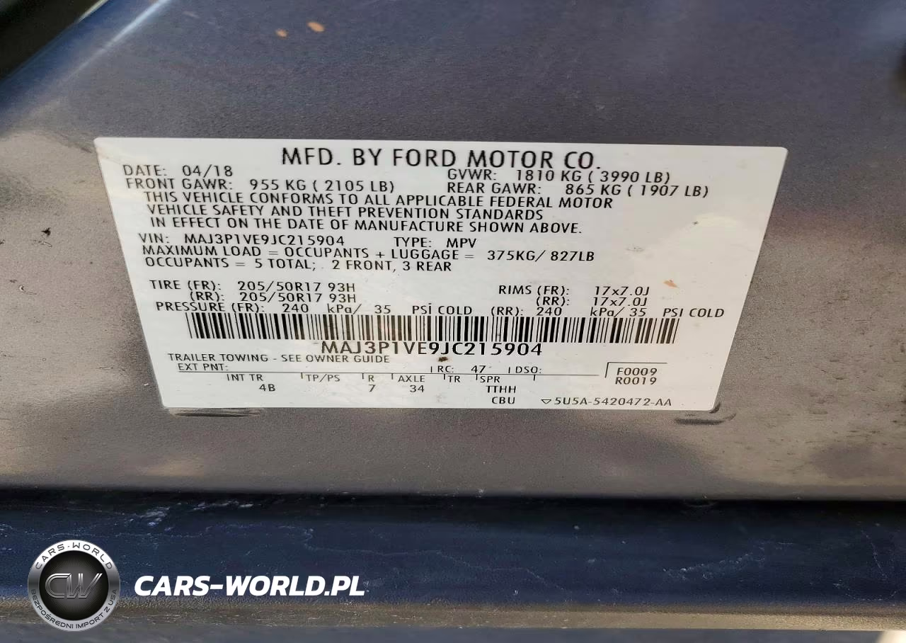 2018 Ford Ecosport Titanium VIN:MAJ3P1VE9JC215904 - 14