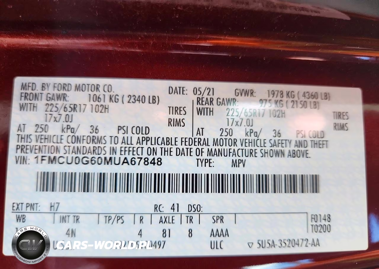 2021 Ford Escape Se VIN:1FMCU0G60MUA67848 - 13