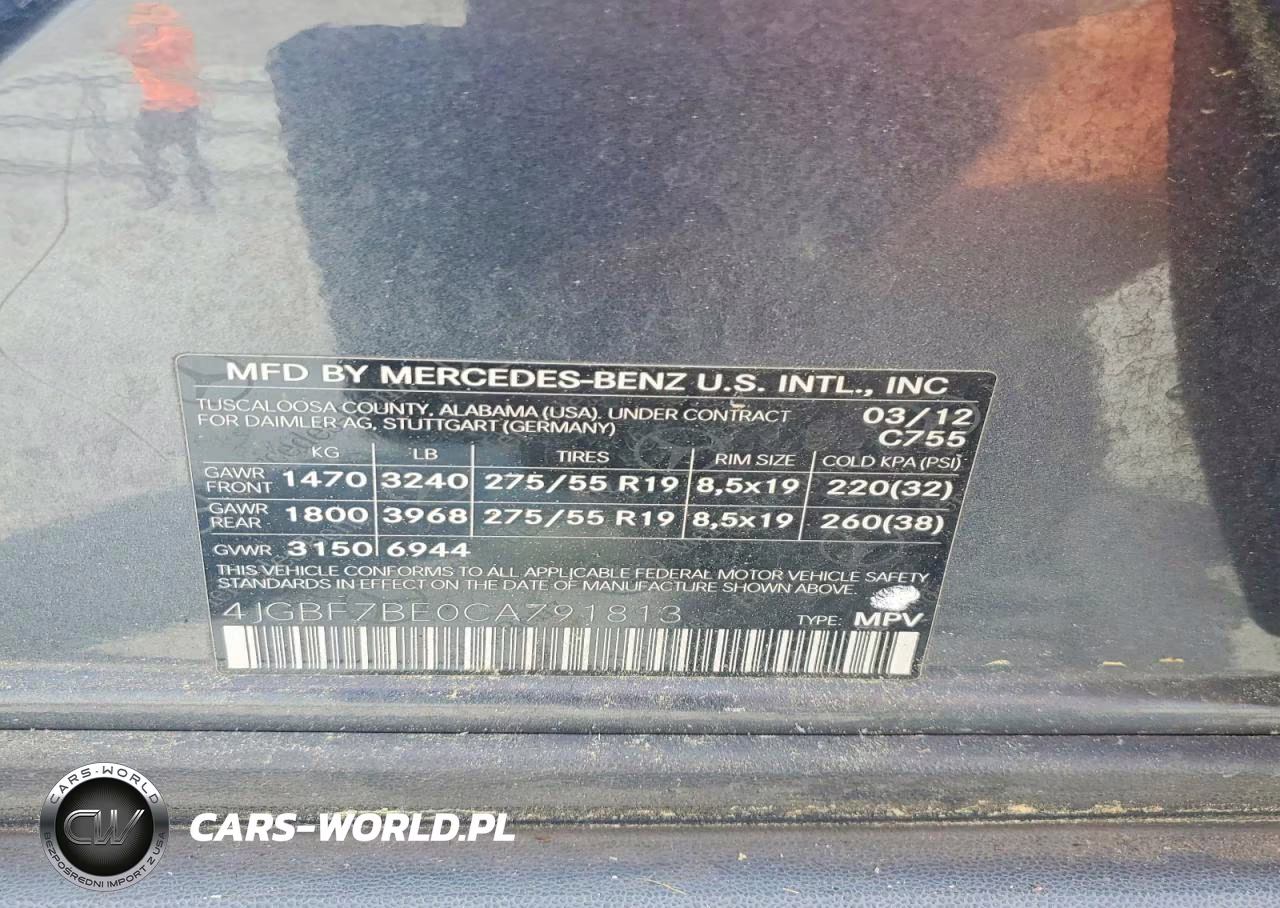2012 Mercedes-Benz Gl 450 4Matic VIN:4JGBF7BE0CA791813 - 13
