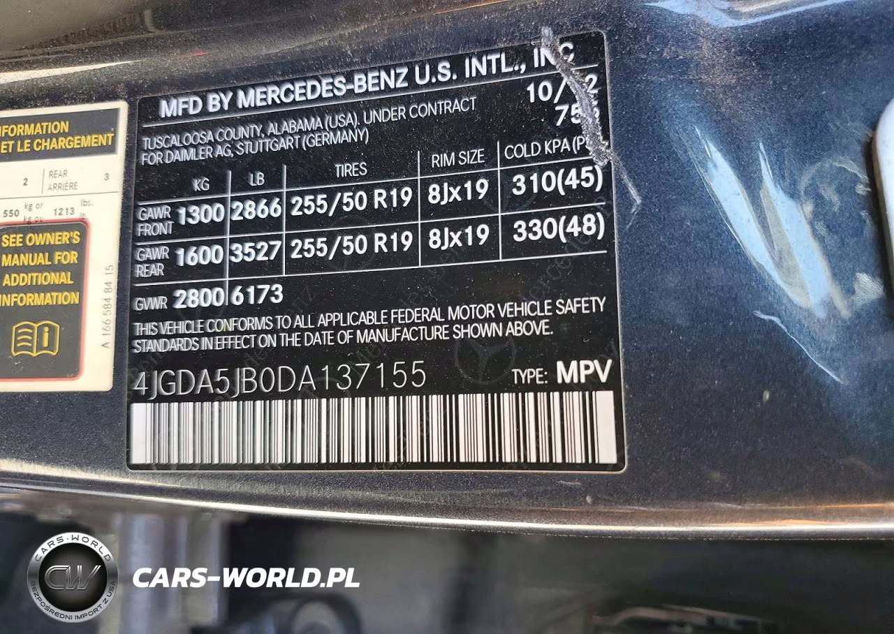2013 Mercedes-Benz Ml 350 VIN:4JGDA5JB0DA137155 - 13