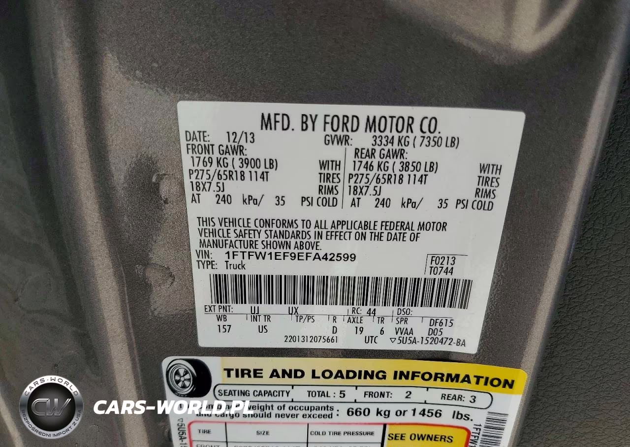 FORD F-150 VIN:1FTFW1EF9EFA42599 - 13
