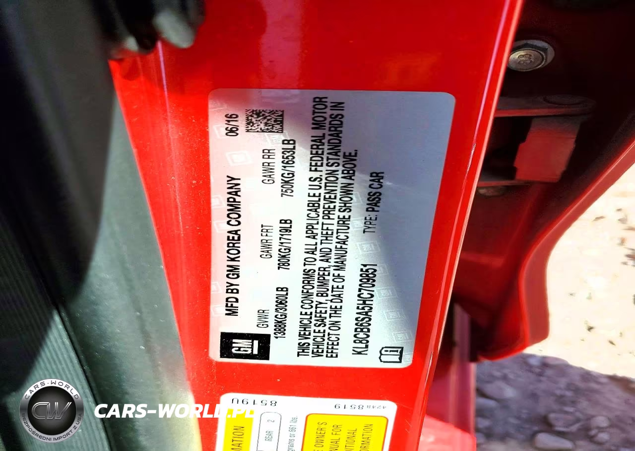 2017 Chevrolet Spark Ls VIN:KL8CB6SA5HC709851 - 12