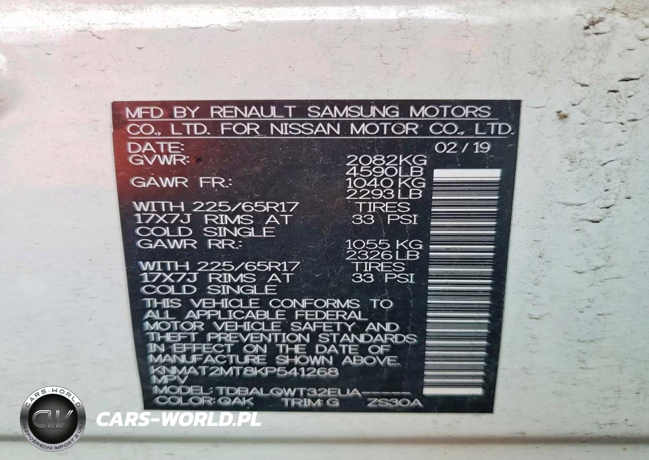 2019 Nissan Rogue Sv VIN:KNMAT2MT8KP541268 - 13