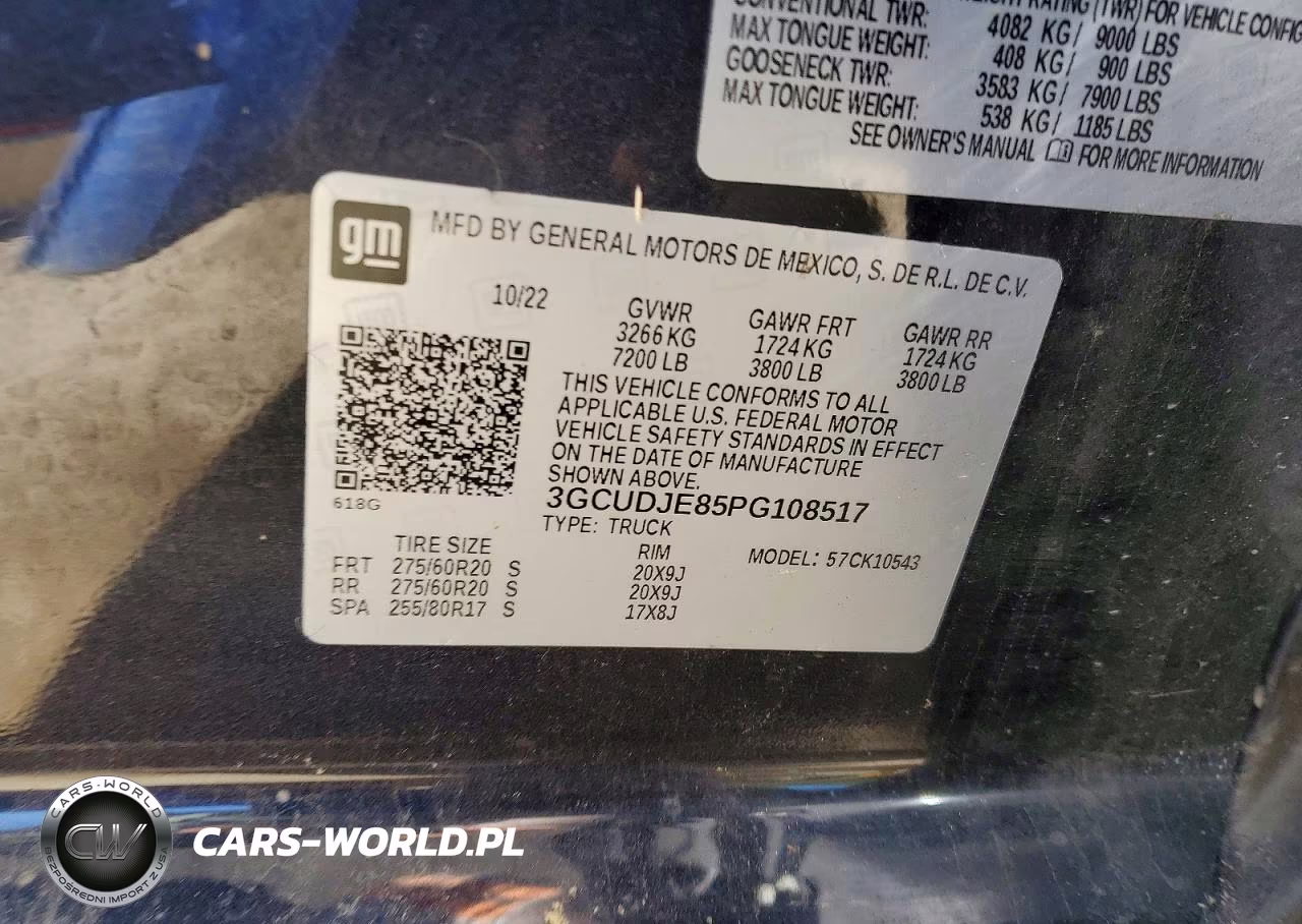 2023 Chevrolet Silverado K1500 High Country VIN:3GCUDJE85PG108517 - 12