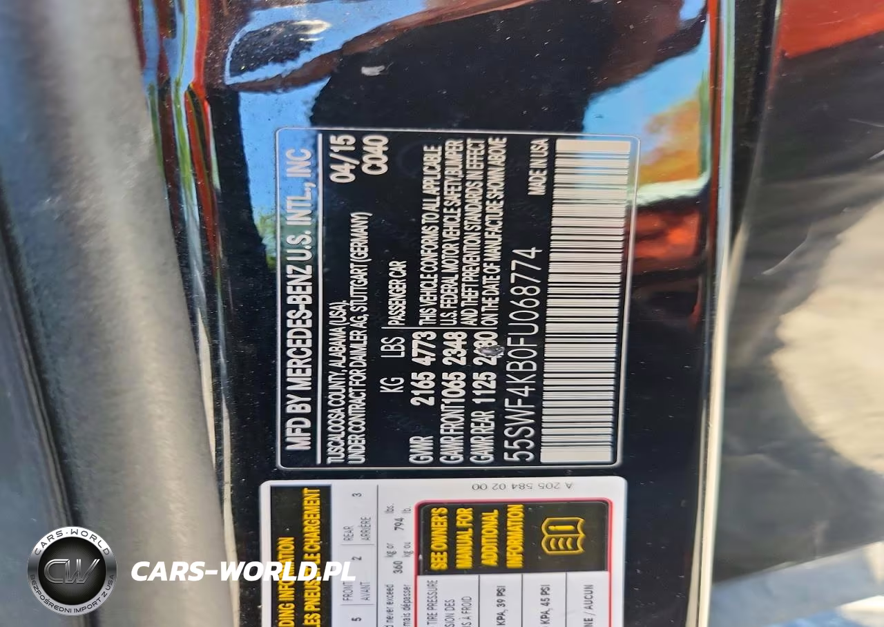 2015 Mercedes-Benz C 300 4Matic VIN:55SWF4KB0FU068774 - 12