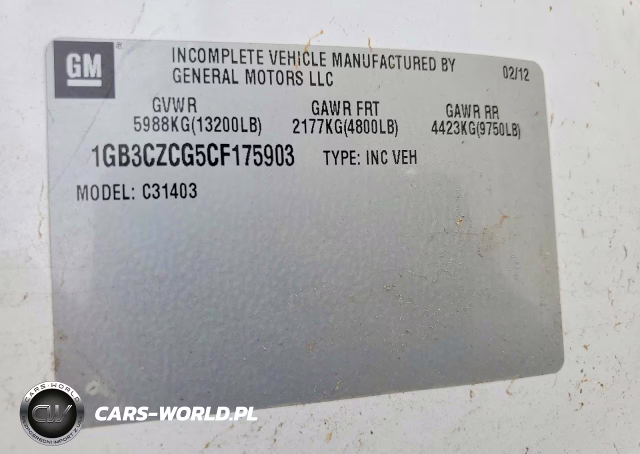 2012 Chevrolet Silverado C3500 VIN:1GB3CZCG5CF175903 - 12